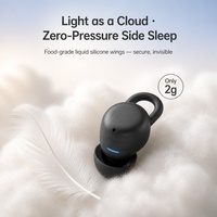 Écouteurs de sommeil à réduction de bruit AI pour les dormeurs latéraux, avec zéro pression et un ajustement en silicone souple pour la nuit
