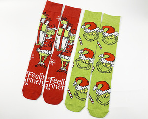 <span class=keywords><strong>Calcetines</strong></span> de Punto Jacquard con Diseño Creativo de Animales Navideños, <span class=keywords><strong>Grinch</strong></span>, para Hombre y Mujer, Personalizados, para Parejas, Modernos, Antibacterianos, para Otoño - Product Image 4