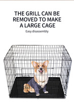 Fabricant professionnel chinois de cages pour animaux de compagnie, cage pliable pour chien à 2 portes, cages portables pour animaux de compagnie, clôture pour chien durable de haute qualité