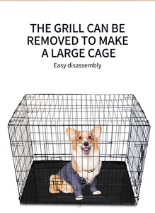 Fabricant professionnel chinois de cages pour animaux de compagnie, <span class=keywords><strong>cage</strong></span> pliable pour chien à 2 portes, cages portables pour animaux de compagnie, clôture pour chien durable de haute qualité - Product Image 3