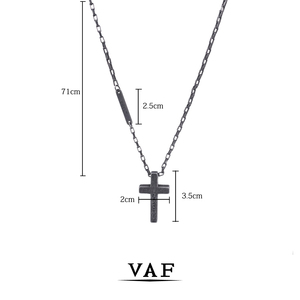 Colar Cruz de Aço Inoxidável Personalizado para Homens e Mulheres, Pingente Crucifixo, Joias para Meninas - Product Image 2