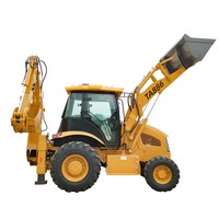 Penjualan Panas Tavol Wheel Backhoe Loader 4X4 TA15-26 4 in 1 Bucket Mini Backhoe Loader Harga