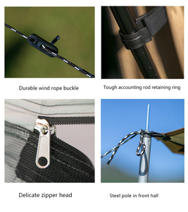 Lều cắm trại ngoài trời dạng đường hầm cao cấp, chống thấm nước, gấp gọn được, dành cho gia đình, du lịch, cỡ lớn, 8-10 người, 2 phòng, kiểu <span class=keywords><strong>Beetle</strong></span> Garden - Product Image 3