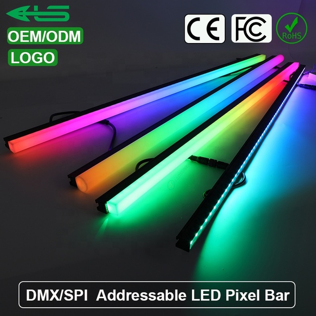 ODM SPI Artnet DMX512 LED Pixel LED Bars Digital 12/24/36V RGB RGBW DMX LED Pixel Bar DMX for Music Liver Stage Lights