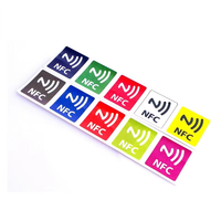Petit autocollant NFC rond NTAG215, étiquette RFID programmable pour iPhone/Android, lien social par tapotement et automatisation de la maison intelligente