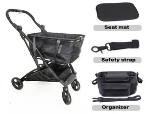 सुपरमार्केट और व्यक्तिगत उपयोग भारी-शुल्क शॉपिंग कार्ट और 360 ° एल्यूमीनियम पहियों के साथ - Product Image 5