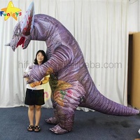 Costume de mascotte gonflable Funtoys dinosaure dragon gorille King Kong Fursuit noir Macotte Noël Halloween pour adulte