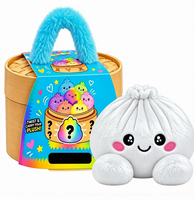 Nouveau jouet anti-stress en peluche en forme de boulette - Mignon pain à presser avec panier vapeur