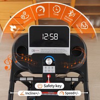 Tapis roulant compact intelligent pour la maison, compatible avec une application de fitness pour enregistrer l'activité et analyser les données d'entraînement