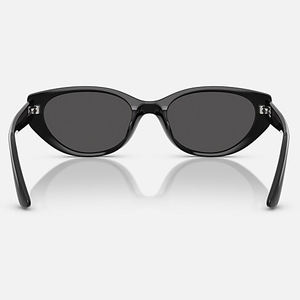 Unique Black Cat-Eye Sunglasses <b>Tinted</b> Lenses Trendy Eyewear UV400 Protection for Street Style Sunglasses - Product Image 5