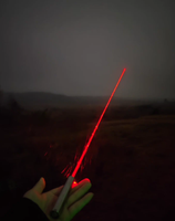 Lampe torche laser rouge 700mW 638nm haute puissance faisceau visible en acier inoxydable pour l'allumage, le pointage et l'observation des étoiles