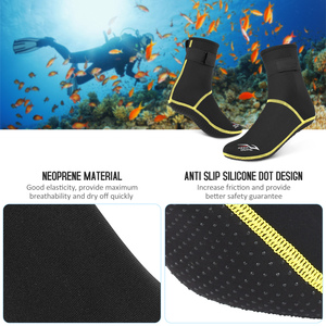 Calcetines de Buceo de Neopreno de 3 mm, Calcetines de Agua para Playa, Botas de Traje de Neopreno Térmicas Antideslizantes para Buceo, Rafting, Snorkel, Navegación, Natación - Product Image 4