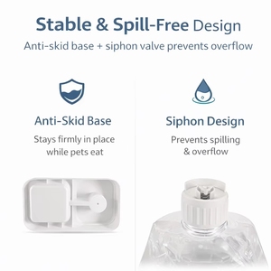 Distributeur automatique de nourriture pour chats et chiens Gravity, en plastique solide, capacité de 2,1 kg de nourriture, réservoir d'eau de 3,8 L - Product Image 3