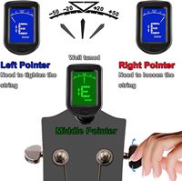 Lot de 5 Capodastres et Médiators Durables en Plastique avec Affichage Numérique pour Guitare Acoustique, Basse, Ukulélé, Violon - Vente en Gros