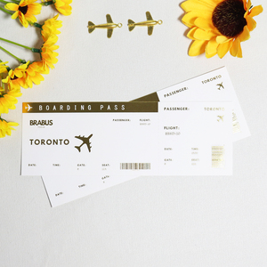 Passeport en feuille <span class=keywords><strong>d</strong></span>'or personnalisé et <span class=keywords><strong>carte</strong></span> <span class=keywords><strong>d</strong></span>'<span class=keywords><strong>embarquement</strong></span> pour <span class=keywords><strong>faire</strong></span>-<span class=keywords><strong>part</strong></span> de <span class=keywords><strong>mariage</strong></span> avec enveloppe en velours assortie et avion en métal pour <span class=keywords><strong>faire</strong></span>-<span class=keywords><strong>part</strong></span> de <span class=keywords><strong>mariage</strong></span> - Product Image 6