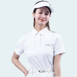 महिला गोल्फ वर्दी पोलो शर्ट दयालु पोलो टी शर्ट कशीदाकारी नरम कपास पोलो गोल्फ महिला
