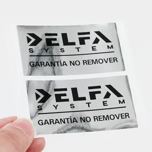 Customize Label Sticker Glossy Silver VOID Label Stickers Hologram Security Labels In Sheets Seal Stickers For Security