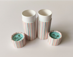 Emballage de baume à lèvres de luxe écologique, biodégradable et recyclable, en tube de papier, avec taille personnalisée et contenants cosmétiques à poussoir - Product Image 5