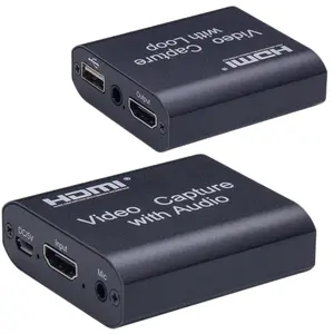 4k图形hdmi视频采集卡HDMI至USB 2.0视频录像机盒，用于直播视频录制转换器