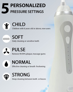 Carepik Nettoyeur dentaire sans fil à jet d'eau de voyage avec réservoir de grande capacité, machine à rinçage dentaire, irrigateur buccal - Product Image 3