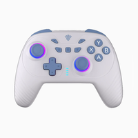 Control Inalámbrico para Nintendo Switch/PC/Android con Joystick de Efecto Hall, Giroscopio de Seis Ejes y Luz RGB
