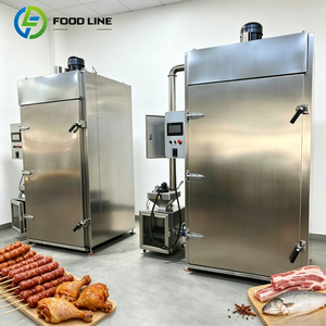 Four de fumage vertical industriel de grande capacité pour la production en lot de poulets, canards et oies entiers - Product Image 2