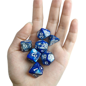 Juego de dados RPG de acrílico poliédrico de 16mm de dos colores para mazmorras y dragones juego de rol en Stock juego de dados DND al por mayor - Product Image 6