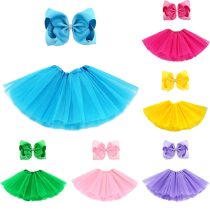 Ensemble jupe tutu en tulle pour filles avec barrette à cheveux, nouveau modèle 2026, costume de fête mignon pour filles, robe de fête, tenue décontractée quotidienne - Product Image 1