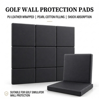 Panneaux de protection murale pour simulateur de golf intérieur, rembourrés en PU, durables et imperméables, pour studio de golf à domicile et centres d'entraînement commerciaux