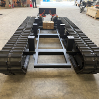 Châssis à chenilles hydrauliques télécommandés électriques personnalisés pour engins de génie civil tout-terrain