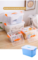 Grande taille transparent boîte de rangement en plastique
