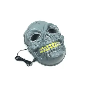 Máscara de zombi brillante con LED Scary Devil Halloween <span class=keywords><strong>Killer</strong></span> Cosplay para casa embrujada PVC plástico para fiesta y Carnaval - Product Image 6