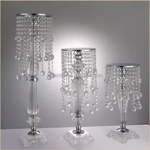 Luxury Beaded Crystal Centerpiece Stands For Wedding Table Decoration