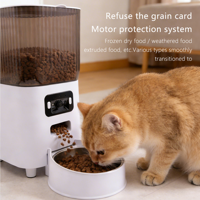 Smart Pet Feeder Automatic with Wifi Camera Slow Food Timed Cat Food Dispenser Auto Cat Feeder Dog Bowls