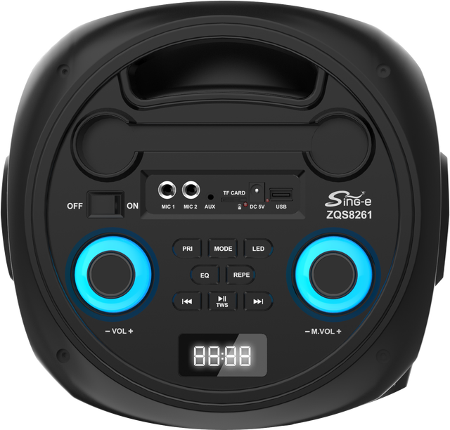 OEM Party 40W Power Wireless for Bluetooth Speaker ZQS8261 with RGB LED Lighting USB & AUX Communication for Outdoor Use
