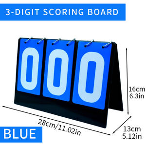 Latest Multi Sports Score Flip Scoreboard with Number Cards Foldable Plastic Portable Desktop <b>Board</b> <b>Black</b> - Product Image 3