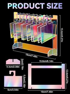 Acrylic Nail Art Display <span class=keywords><strong>Stand</strong></span>, kalolary Mẹo móng tay giả hiển thị bảng đánh bóng, 50 cái móng tay đứng với 3m Băng keo hai mặt - Product Image 3