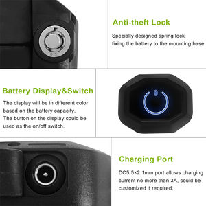 BOX-05 Bouteille d'eau <span class=keywords><strong>externe</strong></span> Ebike <span class=keywords><strong>Batterie</strong></span> 24V 36V 48V 10Ah 15Ah Down Tube AKKU 21700 BMS USB-C 65W <span class=keywords><strong>pour</strong></span> <span class=keywords><strong>vélo</strong></span> <span class=keywords><strong>électrique</strong></span> 250W-500W - Product Image 4