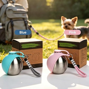 Best Seller Super Design Wholesale 2 in 1 <strong>Dog</strong> Water <strong>Bottle</strong> 280ml Stainless Steel <strong>Drink</strong> <strong>Bottle</strong> 9.47fl.oz for Pets Portable ODM - Product Image 4