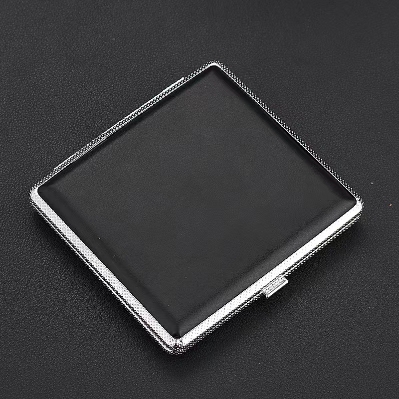 black plain leather elastic band