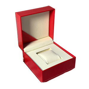 Hot bán biểu tượng tùy chỉnh thời trang da đỏ hộp đồng hồ cao cấp lật Bìa hộp đồng hồ tính năng chất lượng bao bì trường hợp đối với đồng hồ - Product Image 4