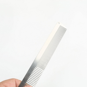Professionale personalizzato durevole in acciaio inox Anti statico toelettatura piccolo cane gatto barbiere salone di fabbrica all'ingrosso cura <span class=keywords><strong>Pet</strong></span> pettine - Product Image 2