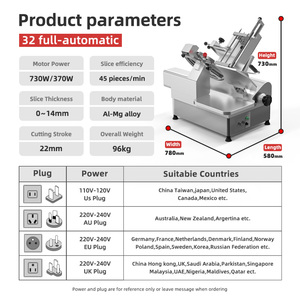 เครื่องตัดไฟฟ้า18.4นิ้วเครื่องตัดเนื้อแกะเนื้อหมูแช่แข็งแบบม้วนอัตโนมัติ - Product Image 4