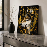 Peinture à l'huile DIY Paintboy, peinture par numéros, thème animal, style moderne, toile en coton, ensemble d'art avec peintures dorées pour enfants, kit cadeau