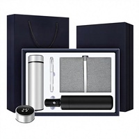 Ensemble de carnets A5 personnalisés avec logo, 200 feuilles, carnet en PU, stylo, gourde, parapluie, batterie externe USB, ensembles de cadeaux souvenirs d'entreprise