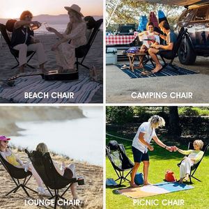 Chaise Lune Légère à Cadre en Aluminium pour Activités de Plein Air, Pliante et Portable pour la Pêche, la Plage, le Camping, l'École et l'Entrepôt - Product Image 4