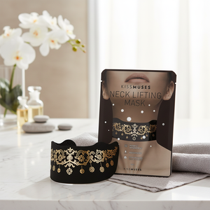 KISSMUSES Meilleur prix Masque facial Forme de feuille Hydratant la peau Ingrédients apaisants pour le cou Lifting Effet d'amélioration des rides - Product Image 3