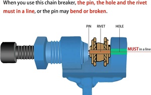 Dispositif à chaîne fendue outil de rivetage rouleau briseur de chaîne détacheur chaîne presse Kit d'outils pour Sport Street Bike Scooter cyclomoteur - Product Image 4