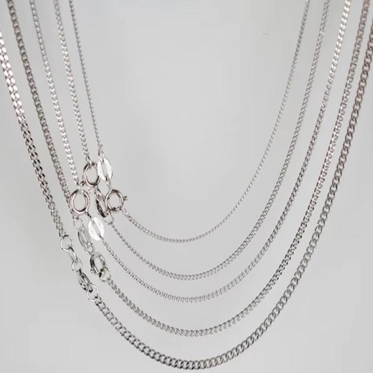 1mm 55cm(White Gold plating)