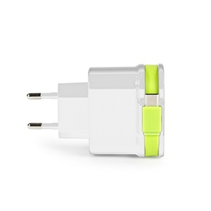 Sweex USB Charger 2 Ports 2.4A 1A <b>Type</b> <b>C</b> <b>Cable</b> Included - Product Image 2
